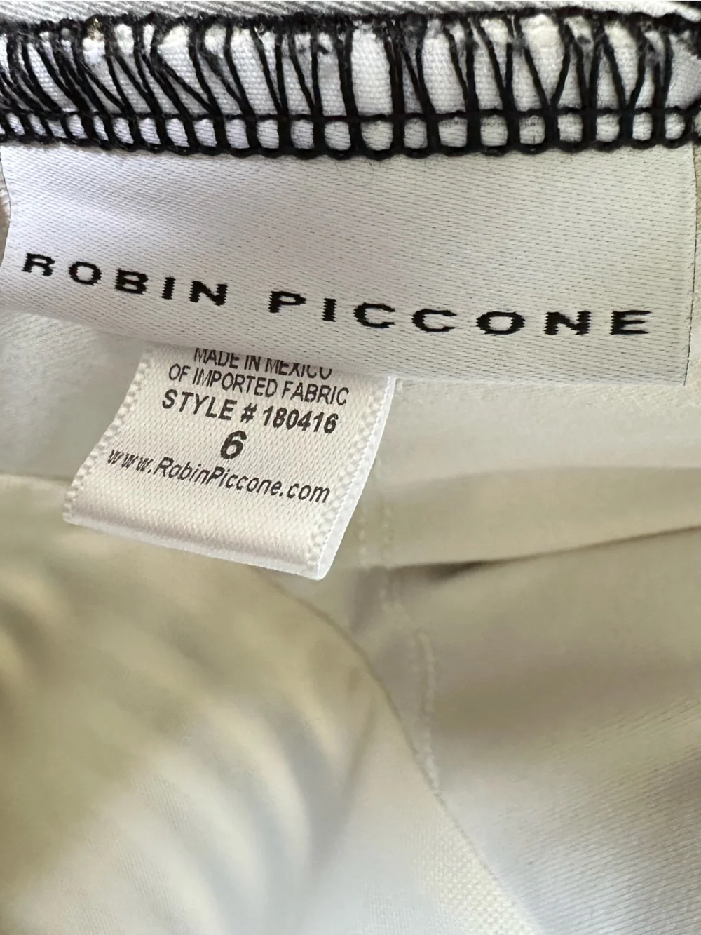 Robin Piccone Black, Ivory & Gold Striped V-Neck One-Piece Swimsuit